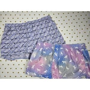 Victorias Secret PINK Lot of 2 MEDIUM Sleep Shorts Boxers Pajama Bottoms